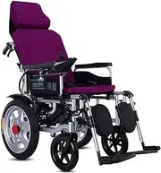 Heavy Duty Electric Wheelchair for Adults, Folding Powerchair with Headrest and Reclinable Backrest and Pedal Angle, 360° Joystick Power Mobility Aid Wheel(20A)
