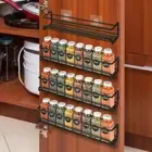 4Pc Wall Mount Spice Rack Organizer,Hanging Spice Shelf Storage for Door Kitchen