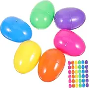 DRESSOOS 50Pcs Fillable Easter Eggs Openable Plastic Easter Egg Ornaments for Decorative Eggs for Easter Party Favors Boxes Egg Hunts