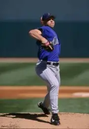 Pitcher Brian Anderson Arizona Diamondbacks in action at a spring - Old Photo 3