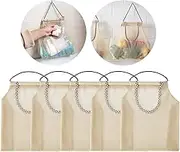 LERTREE 5PCS Breathable Hanging Mesh Bag, Kitchen Storage Holder Bags for Potatoes, Onions, Garlics, Vegetables, Fruit