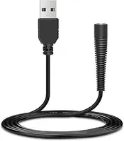 Universal Shaver USB Charger Power Cord Cable Compatible with Braun Shaver Series 1 2 3 4 5 6 7 9 C Z Charging Cable Output 5V 1A AC Power Adapter Wall Plug Cord