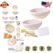 Banneton Bread Proofing Basket Set: 2 Rattan Baskets, Ideal for Artisan Baking