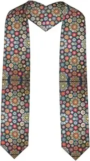 [SKKNT] Bohemian Flower Print Graduation Shawl Stole For Academic Commencements Honor Sash Congratulations Gift