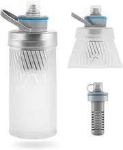 Joypur Water Filter Outdoor Survival, Foldable Water Bottle with Filter, 700 ml Soft Flask with 5000 L Filter Capacity, Removes 99.99% of Bacteria and Filters Out Viruses, Particles and Heavy Metals