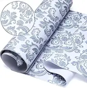 Gersoniel 10 Sheets Drawer Liners for Dresser Scented Drawer Liners Non Adhesive Scented Paper for Fragrant Home Shelf Closet(Linen,Chic Pattern)