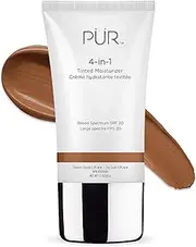 PUR Cosmetics 4-In-1 Tinted Moisturizer SPF 20 - Hydrates, Corrects, and Plumps - Provides Buildable Coverage with Dewy Finish - Helps Retain Your Skin’s Moisture - Dark - 50 g Makeup