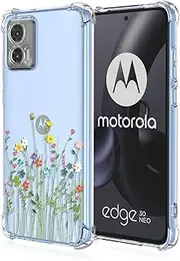 [GTBDEKI] Phone Case for Moto Edge 30 Neo Case, Motorola Edge 30 Neo XT2245-1 Case, Clear Case with Flower Floral Patterns Protective Phone Cover Cases for Motorola Edge 30 Neo Bouquet