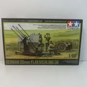 Tamiya 1/48 German 20mm Flakvierling 32554 With 4 Figures