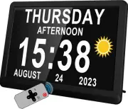 2024 NEW, 11.5 Inch Large Digital Calendar Day Clock, 19 Reminders Clocks for Me