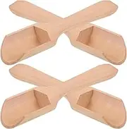 Ipetboom Wooden Salt Spoons 4pcs Small Wooden Spoons Coffee Measuring Kitchen Utensils