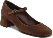 New Jeffrey Campbell Top Tier Mary Jane Pumps, Beige Suede 10
