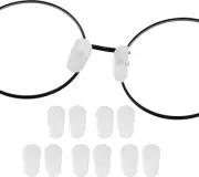 Lvvfit Eyeglass Nose Pads Covers, Slip-on Silicone Eyeglasses M size, White