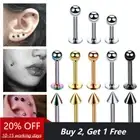10PCS Stainless Steel Labret Monroe Flat Back Lip Stud Earrings Body Piercing