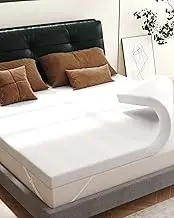 Ferlizer 2" [Twin] Memory Foam Mattress Topper with Ultra Soft Cover & Corner Straps, CertiPUR-US Certified