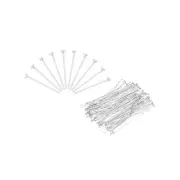300Pcs Flat Head Pins for Jewelry Making 20mm Brass 20 Gauge Silver