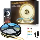 COB LED Strip Lights 100Ft,3000K DC 24V Dimmable Warm White Flexible LED Lights