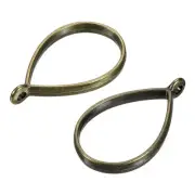 50PC Resin Pendants Frames Drop Shape Alloy Hollow charm for DIY Bronze