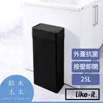 【LIKE-IT】密封防臭按壓式垃圾桶 25L (抗菌垃圾桶)