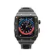 【STAR TIME】Apple Watch 黑+玫瑰金不鏽鋼保護殼 錶殼 橡膠錶帶 44mm(RM7001S)