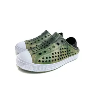 SKECHERS 休閒洞洞鞋 水陸 童鞋 墨綠色 406455CAMO no491