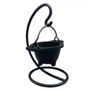 Hanging Cauldron Incense Burner with Stand NEW 6.25" Mini Altar Tool