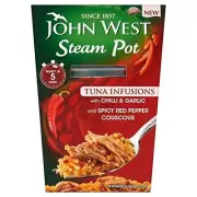 John West Steam Pot Tuna with Chilli & Garlic & Couscous (150g) - Pack of 6
