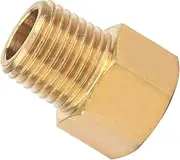 Brass Pipe Fitting Adapter Pressure BSPT Male NPT Female Transmission Water Gas Oil Fuel (1/4 BSPT External Thread Rotate 1/4 NPT Internal)