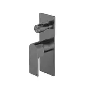 Nero Bianca Shower Mixer W/Diverter (Rectangle Plate) Trim Kit Gunmetal NR321511ATGM