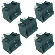 5 x Rectangular On-On Rocker Switch DPDT 10A