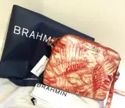 Brahmin Mini Sydney Pink Flamingo Melbourne Satchel w/Recycle Shopping Bag