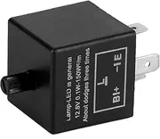 Blinker Relay, 12V Signal Indicator Relay LED Lamp Speed of Flasher Adjustable for Motorcycles for Cars