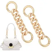 Metal Purse Chain Strap Extender 2 Pcs Gold Bag Extender 4" Short Purse Chain