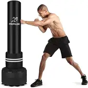 ProPulse Freestanding Punching Bag with Suction Cup Base, Heavy Punching Bag for Adult Kids, Tear Resistant Kickboxing Bag for MMA Muay Thai Fitness