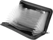 GETAJGHSD Small Accordion File Organizer with Zipper Portable Multi Document Holder for Receipts Cards Cash Mini Accordion Folder for Business Travel Office Use