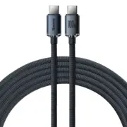 Baseus 2M USB Type-C to Type-C 100W Fast Charge Data Cable 20V 5A Crystal Shi...