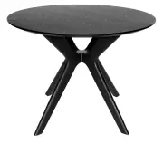 Doreen Collection | Round Wood Dining Table | 100cm - Black