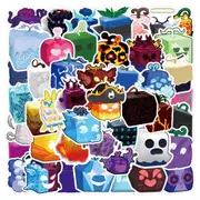 50pcs Blox Fruits Theme Stickers for Laptops Books Skateboards Water Bottle Kids Birthday Gift Bag Filling