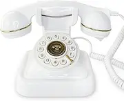 FiayaCom Audio Guest Book Wedding Phone, Wedding Guest Book, Leave a Message for Wedding, Bridal Shower, Baby Shower, Birthday Party, Anniversary (White)