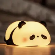 Panda Night Light,Cute Animal Touch LED Desk Lamp,Silicone Timer Dimmable Rechar