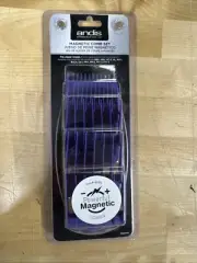 Andis #66345 Small 5 Piece Magnetic Comb Set Clipper Guards Nano-Silver NEW