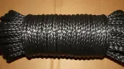 NEW 3/8"x 80' Dyneema Winch Line, Synthetic Pulling Rope, 12-Strand Braid