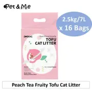 ZODIAC Peach Fruity Tofu Cat Litter Absorbent Clumping Flushable 7L/2.5kg x16