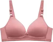 [DEYOBDERT] Women Breastfeeding Bra Front Button Closure Adjustable Strap Push Up No Wire Breast Support Nursing Bra Underwear