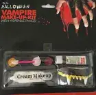 VAMPIRE MAKE UP KIT Halloween Face Paint Zombie Costume Party Fake Blood Fangs B