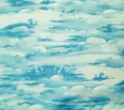 Winter Wonderland BTY Currier & Ives Quilting Treasures Tonal Cloudy Blue Sky