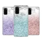 NATURE MAGICK MARBLE GLITTER SPARKLE PASTEL SOFT GEL CASE FOR SAMSUNG PHONES 1