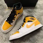 韓國代購 AIR JORDAN 1 MID "UNIVERSITY GOLD" 休閒鞋 554724-170男女款