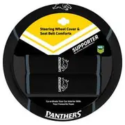 NRL Steering Wheel Cover & Seat Belt Buddies - Panthers - ACNRLPANACC