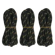 3 pairs 5mm Thick Heavy duty Round Hiking Work Boot Shoe laces Strings Men Women